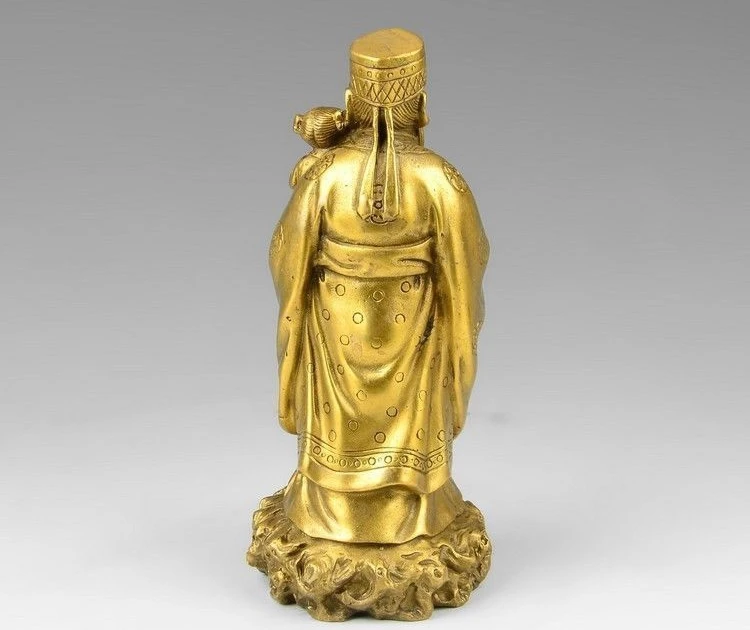 7 китайская латунная медная статуя Будды Фу Лу Шу Бог долголтия | Дом и сад