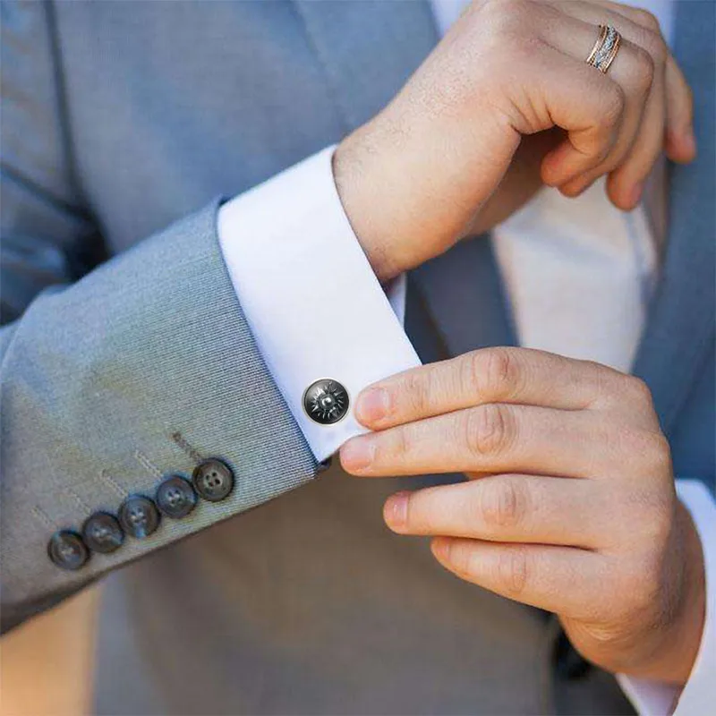 20 мм остроконечные запонки в виде звезды с серебряным/бронзовым покрытием стекло