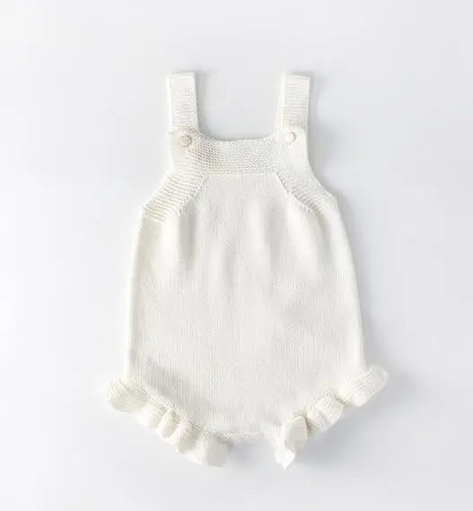 83006 White romper Модная одежда для маленьких девочек; детский вязаный кардиган; Верхняя одежда с круглым вырезом для малышей; свитера; одежда для малышей; куртка принцессы для девочек - Цвет: 83006 White romper
