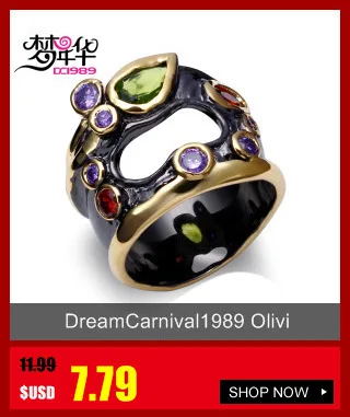 Dreamcarnival 1989 Solitaire Кольца для Для женщин принцессы корона искать CZ Кристаллы родий Цвет довольно Femmes anneaux anillos Moda