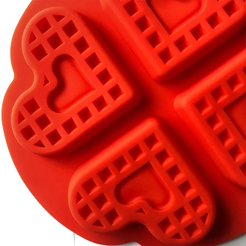 4 полости силиконовая форма для вафель не липкий Diy 3D в форме сердца конфеты