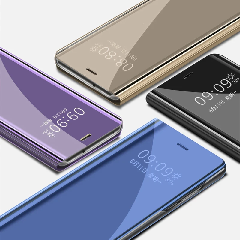 Зеркальный флип чехол для телефона Samsung Galaxy M10 M20 M30 чехлы Samsun galax M 10 20 30m m глянцевый