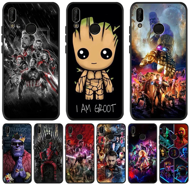 Роскошный Марвел Мстители Грут для huawei P8 P10 P20 P30 mate 10 20 Honor 8 8X 8C 9 10 Lite Plus Pro Чехол Coque Etui Funda