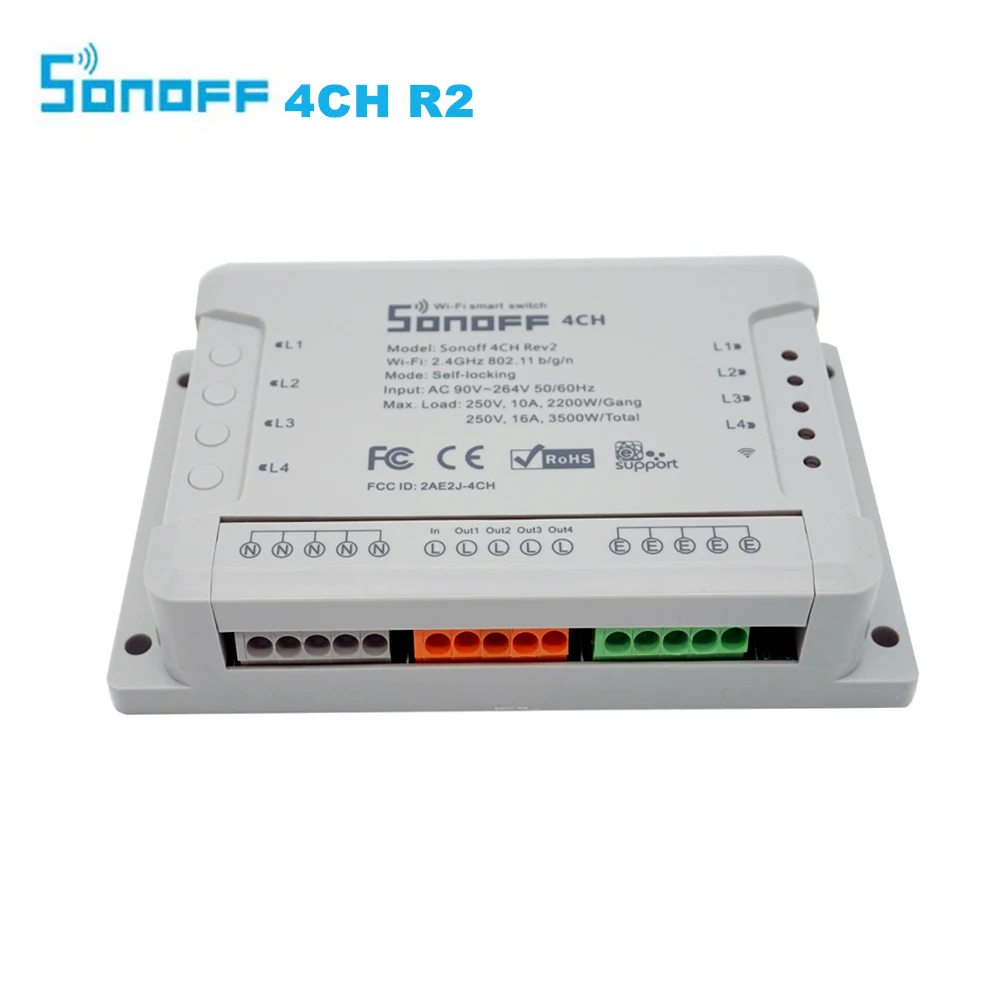 Sonoff 4CH R2 Advanced Smart Switch 4 канала 250 В 10A Wifi Пульт дистанционного управления для бытовой техники