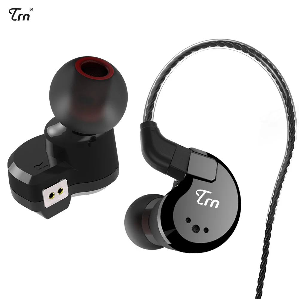 TRN V80 2DD + 2BA гибридные наушники спортивные с шумоподавлением стерео бас гарнитура 2