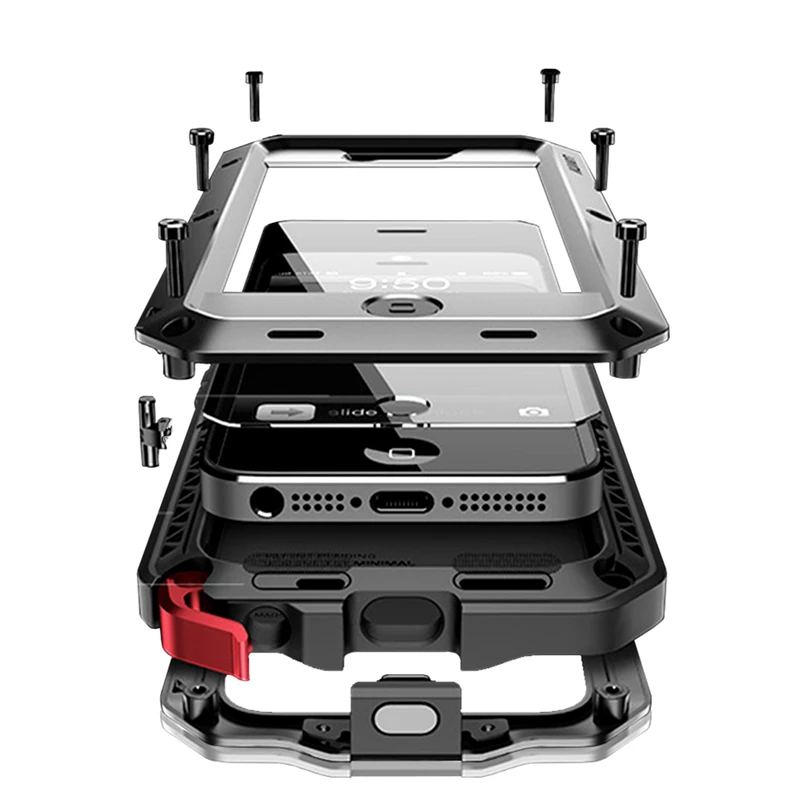 REFUNNEY Heavy Duty Protection Armor Case for iPhone 5 5s se Shockproof Metal Cover Coque Capinha iPhone5 s 5se |