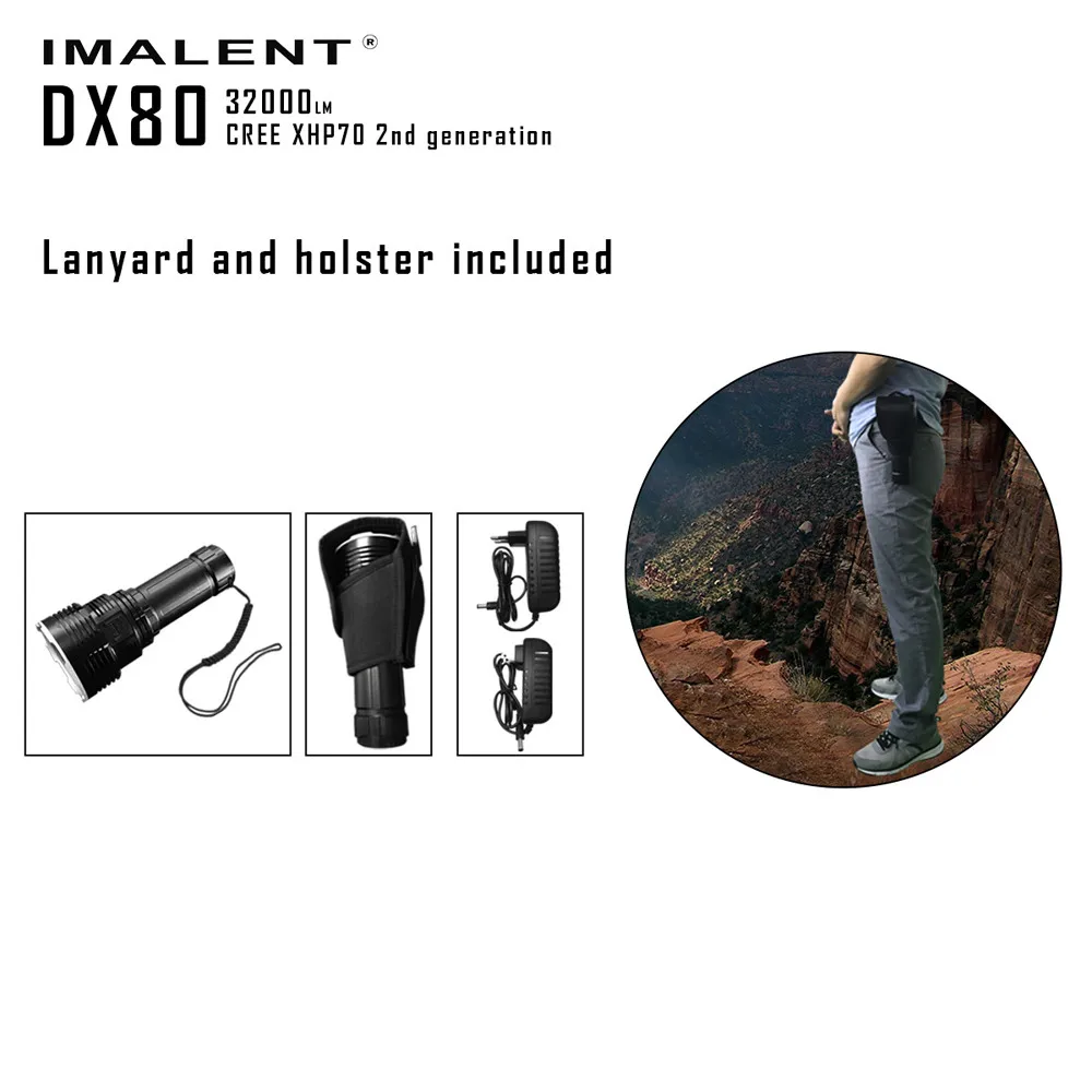 Горячие поступления IMALENT DX80 XHP70 светодиодный самый мощный прожектор светодиодный фонарик