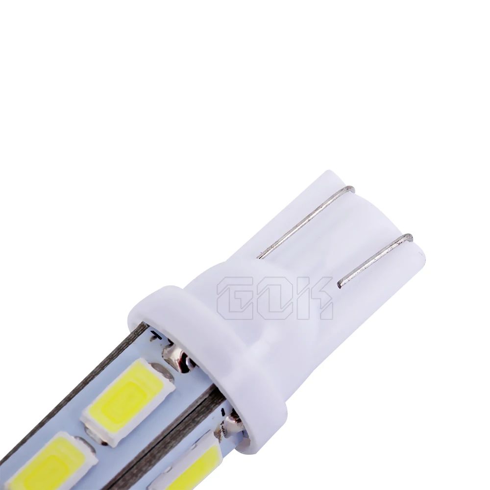 10 шт./лот T10 w5w led t10 9SMD 5630 5730 Автомобильные светодиодные лампы 9LED клиновидная