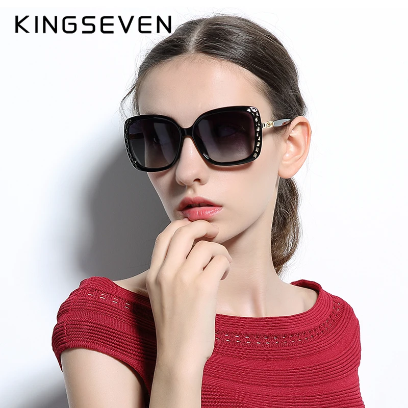 Женские солнцезащ. Очки в форме бабочки KINGSEVEN черно красные солнцезащитные очки с