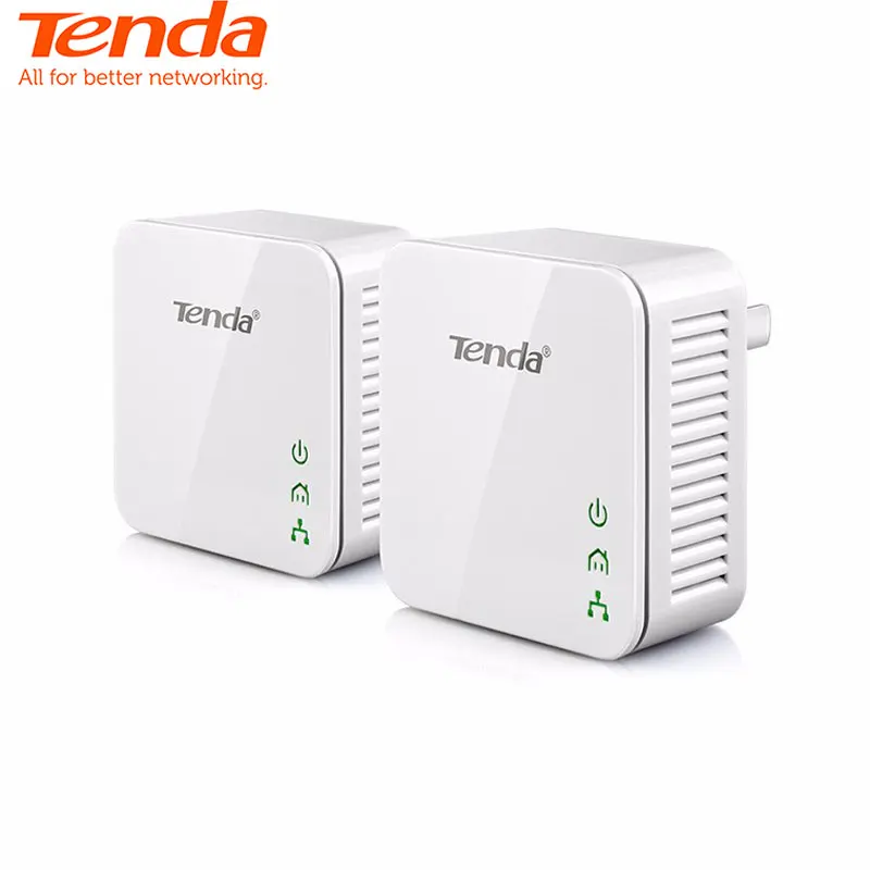 Tenda 1 пара P202 Mini 200 Мбит/с PowerLine Ethernet адаптер PLC Адаптер совместим с беспроводным Wifi