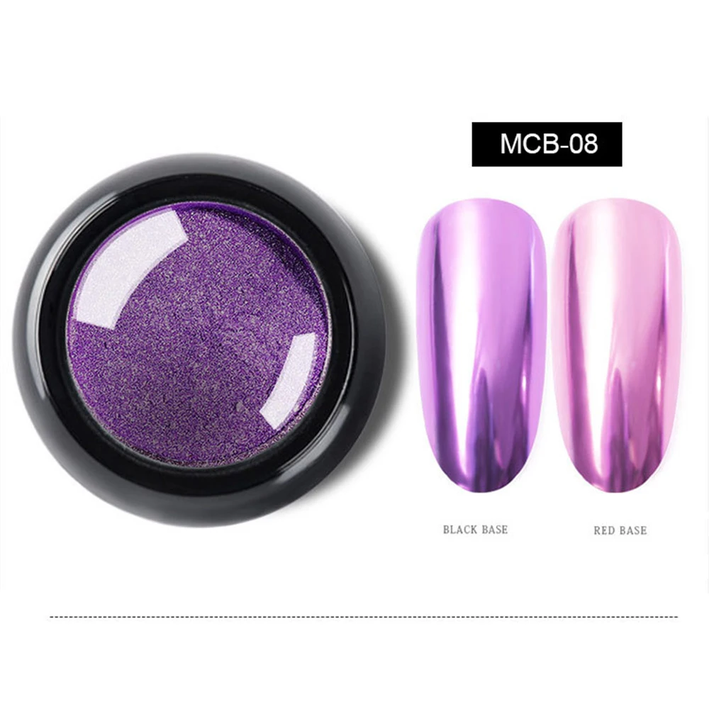 MCB08 Super Bright Nail Titanium Powder Magic Mirror Powder Silver Mirror Flour Super Optical Metal Solid Color Plating Powder TSLM1 - Цвет: MCB08