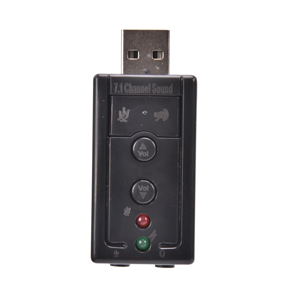 Внешняя мини звуковая карта 3 d USB 2 0 12 Мбит/с 7 1 каналов виртуальный Переходник 5 мм