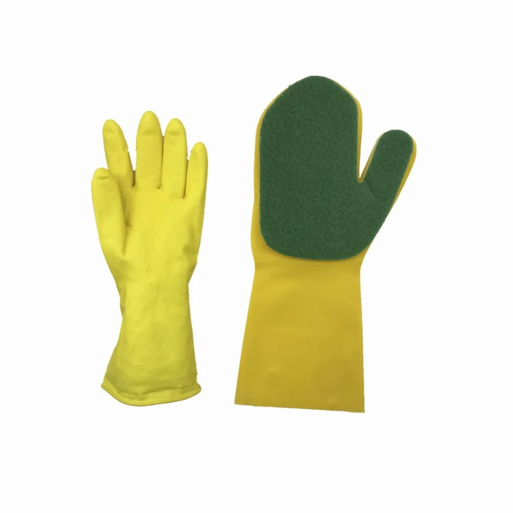 Губчатые перчатки кухонная чистящая ткань губка для посуды чистки пищевых