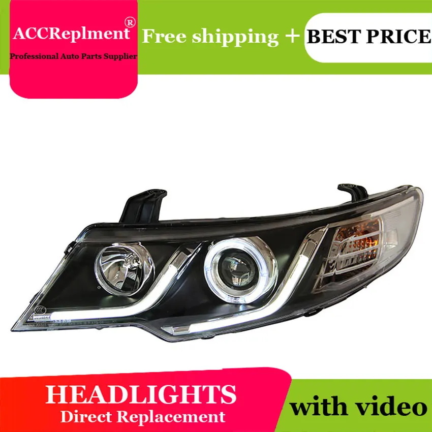 Стайлинг автомобиля для KIA FORTE фары 2010 2013 светодиодные CERATO led drl проектор H7 hid