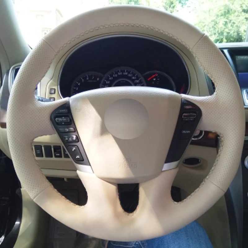 Ручное шитье чехол рулевого колеса автомобиля для Nissan Teana 2008 2009-2011 2012 Quest 2011- Murano 2009-2013 Volant