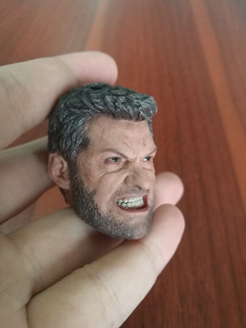 1/6 масштаб Росомахи голова резьба Модель Angry Ver. Angry Wolverine Head Fit 1" мужская фигура