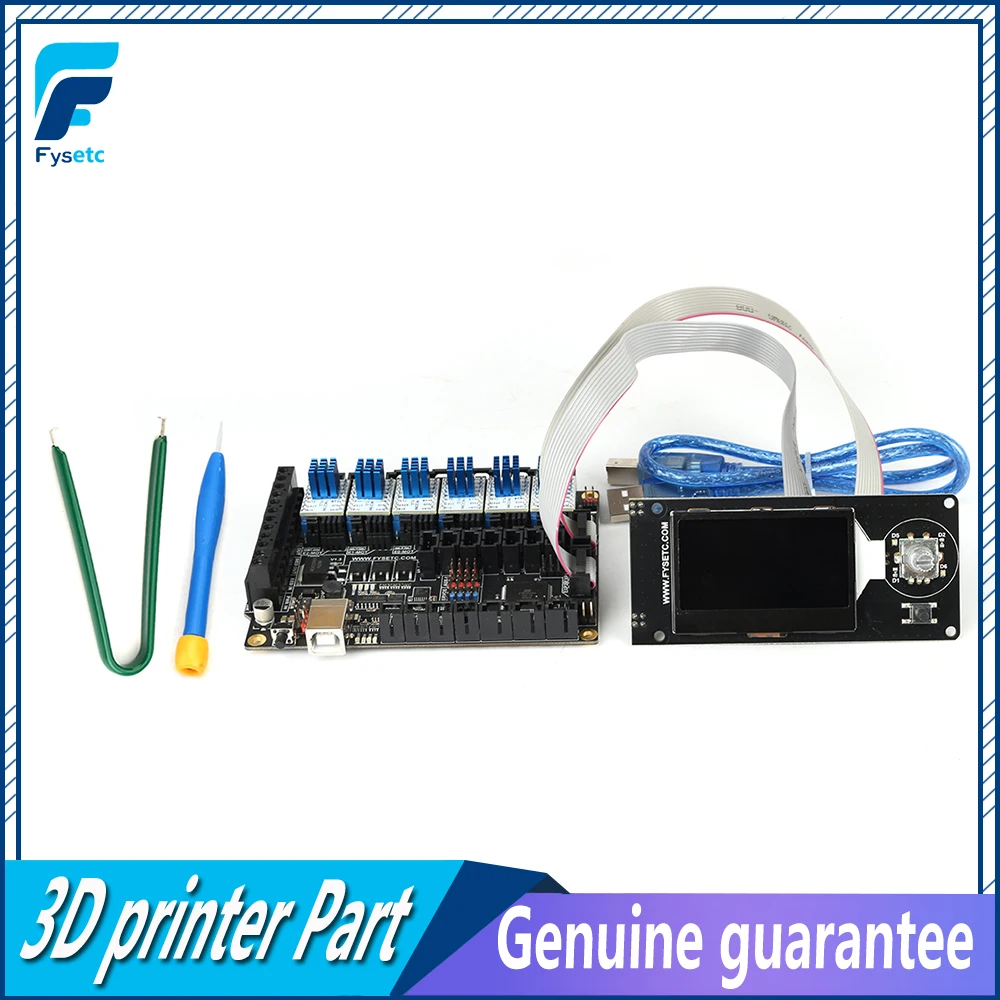 FYSETC F6 V1.3 плата + MINI12864 ЖК-дисплей mini 12864 6 шт. TMC2208 V1.2 Драйвер шагового двигателя для