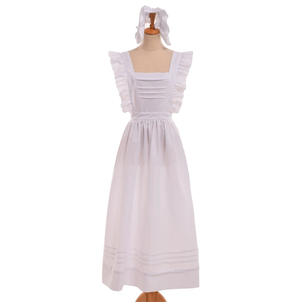 Женщина Викторианский Эдвардский стиль Дева Слуга Косплей Хлопок Фартук с