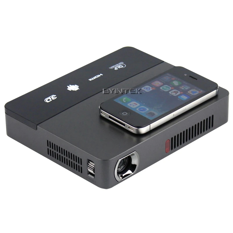 Byintek Новый MD325 Miracast Портативный 3D проектор Пико HD Smart Android USB Видео Wi-Fi Микро DLP LED