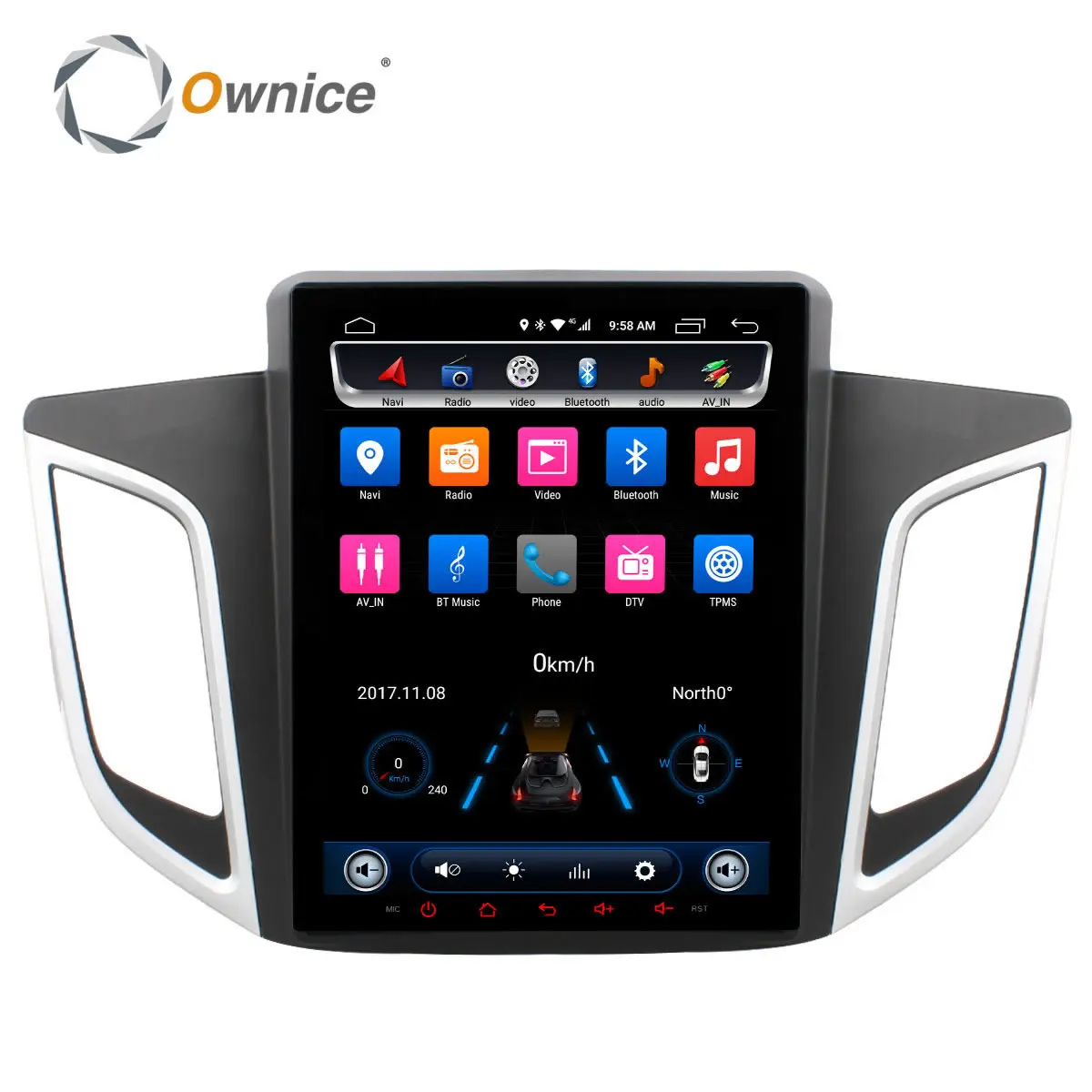 Ownice 9.7&quot Android 6.0 Octa core 2GB Car DVD Player For Hyundai IX25 2014 - 2016 GPS Radio 4G LTE DAB+ DVR IPS 2.5D play | Автомобили