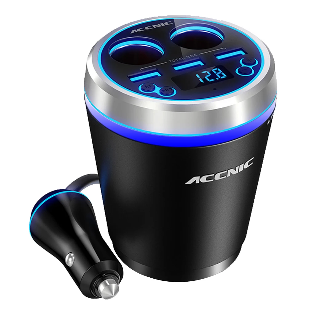 NO.4 ACCNIC Bluetooth громкой связи автомобильный прикуриватель MP3-плеер беспроводной 3 fm-трансмиттер с USB АВТО музыкальный плеер - Название цвета: NO.4
