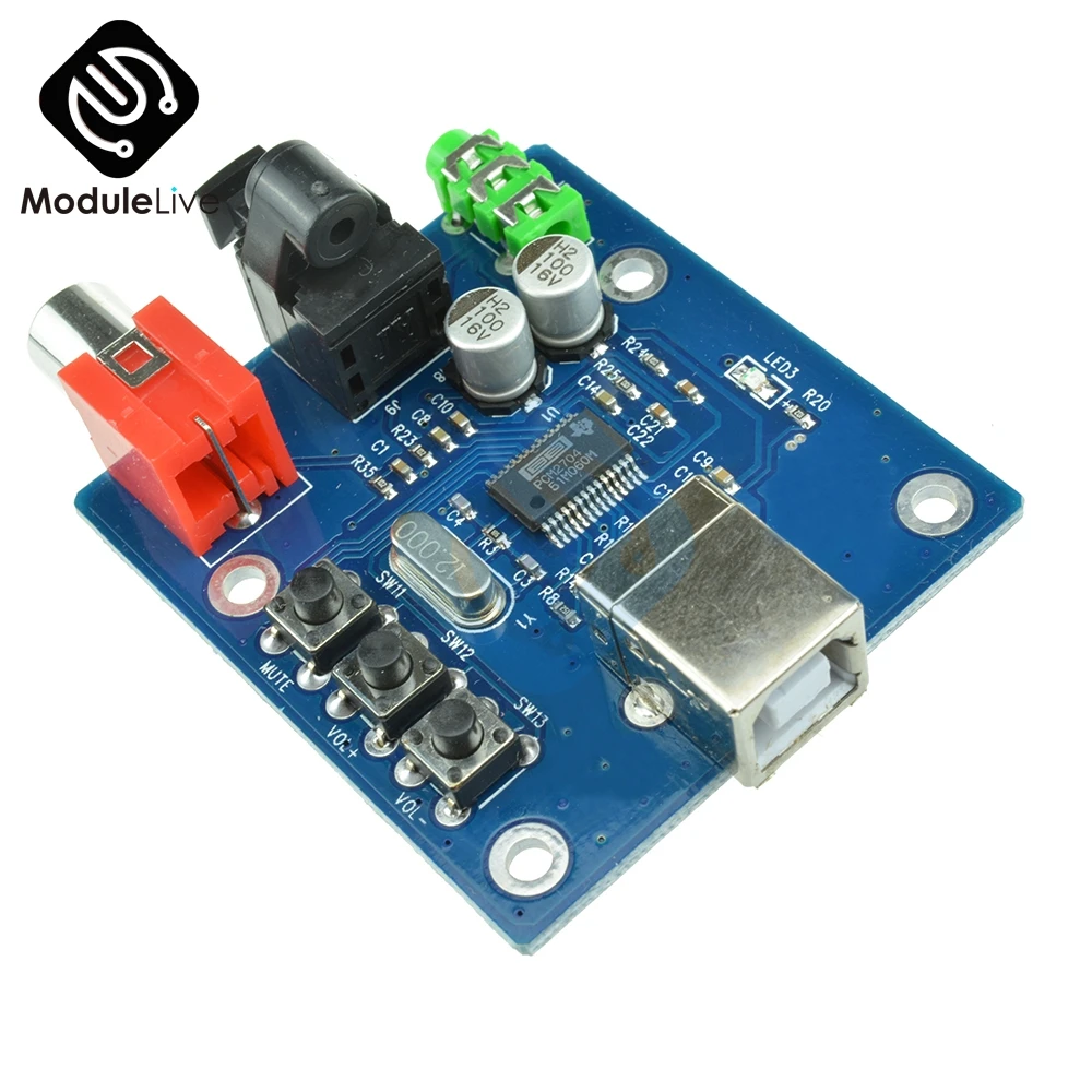 5 в PCM2704 USB DAC to S/PDIF звуковая карта выход F/PC 2 канальный аналоговый интерфейс