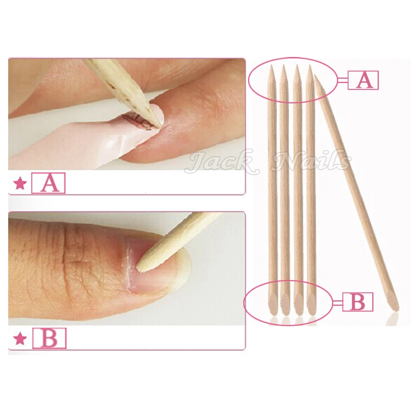 100 шт. деревянные палочки для маникюра и педикюра инструменты удаления кутикулы