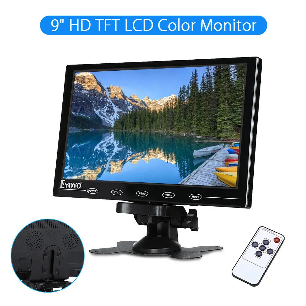 Eyoyo 9 &quotМини TFT Цвет Мониторы ЖК дисплей HD 1024x768 Ультра легкий аудио видео