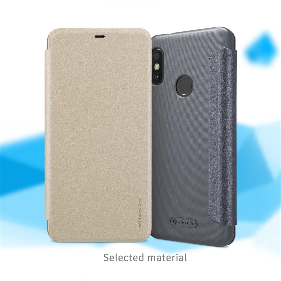 Для Xiaomi mi A2 Lite чехол красный Redmi 6 Pro флип чехол Nillkin Sparkle серии PU кожаный чехол для Xiao mi красный mi 6 Pro сумки для телефонов