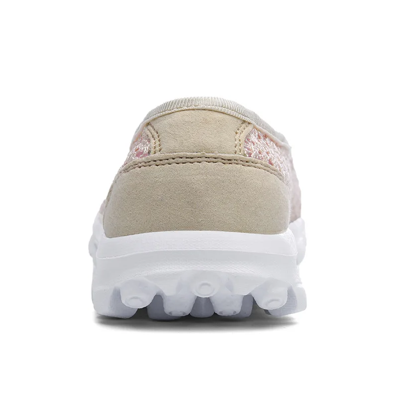 

WDZKN Plus Size 35-41 Candy Color Shallow Round Toe Flats Women Flat Shoes Breathable Hollow Air Mesh Summer Women Casual Shoes