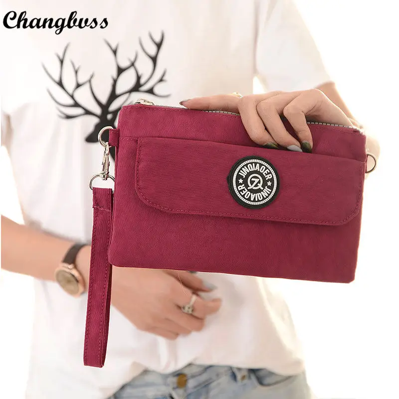 Водонепроницаемый нейлон Для женщин Ежедневные клатчи сумочка дамы телефон