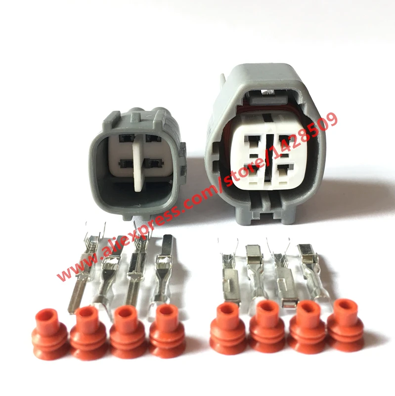 

5 Sets 4 Pin 6189-0629/90980-11028 6188-0517/90980-11027 Auto Connector For Toyota 1JZ-GTE 2JZ-GTE O2 Sensor Bulkhead Connector