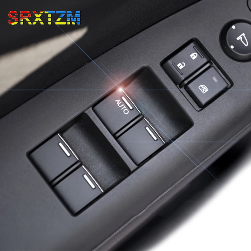 SRXTZM 7 шт./компл. из нержавеющей стали переключатель окна двери автомобиля кнопка