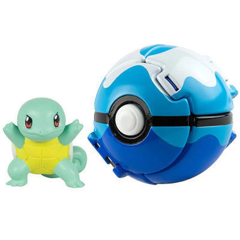 TAKARA TOMY фигурки POKEMON высотой 4 шт./компл. аниме Pika Бульбазавр Squirtle Charmander рисунок с мяч, двигающиеся фигурки, коллекция детские игрушки