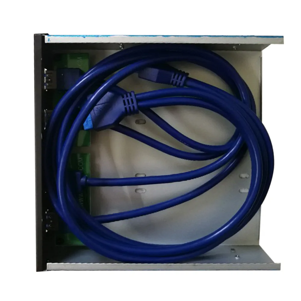 Внешний 5,25 дюйма 2x19-pin USB 3,0 Передняя панель дискеты дисковый отсек 4 порта SuperSpeed USB 3,0 панельный разъем кронштейн кабель 60 см