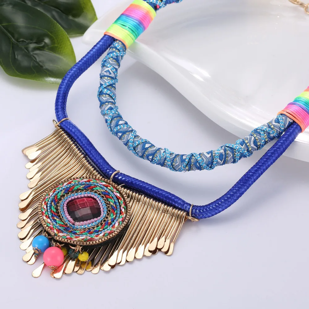 Rainmarch Винтаж Gypsy этнической воротник Цепочки и ожерелья для Для женщин бижутерия