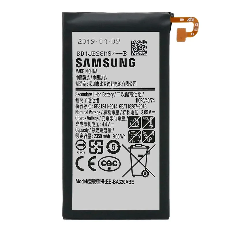 Samsung Оригинал Galaxy A3 2017 Edition батарея для samsung SM-A320 A320F 2350mAh EB-BA320ABE сменная мобильного