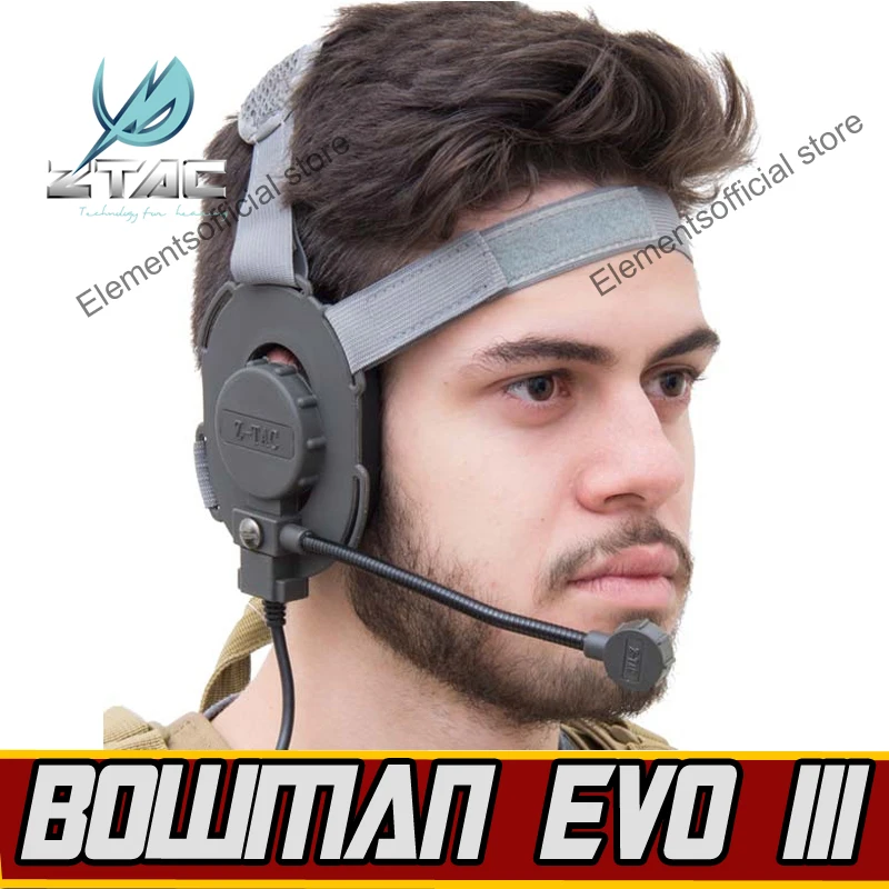 Наушники вкладыши для страйкбола Z Tactical Bowman Evo III PTT Midland Kenwood наушники стрельбы Arsoft