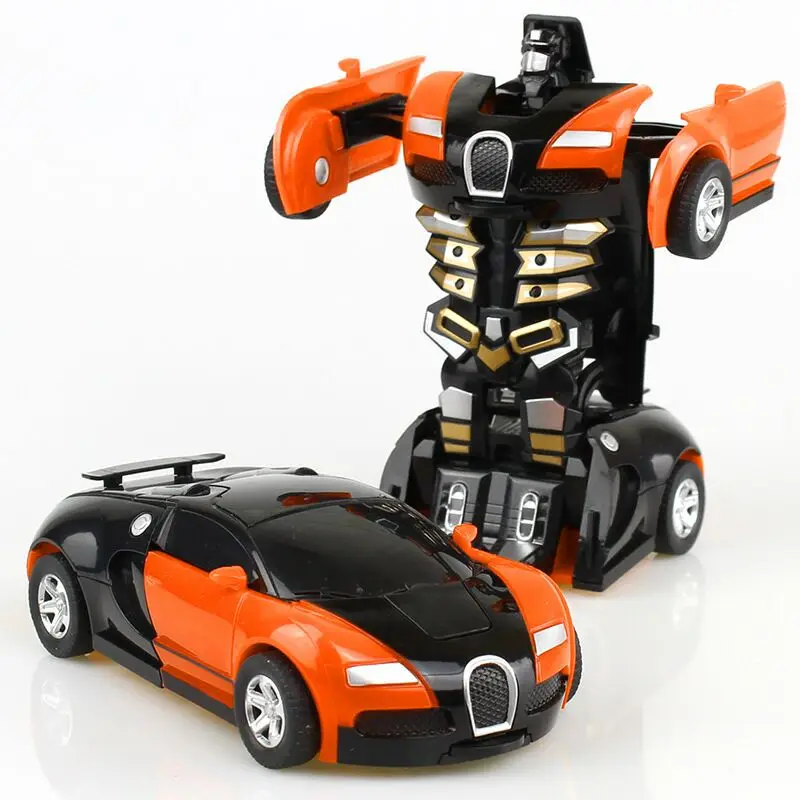 

Zhenwei Police Transform Robot Car Pull back Bump into Transformation Deformation Robot 2 In 1 Car Model Vehicle Boys Toys Gift