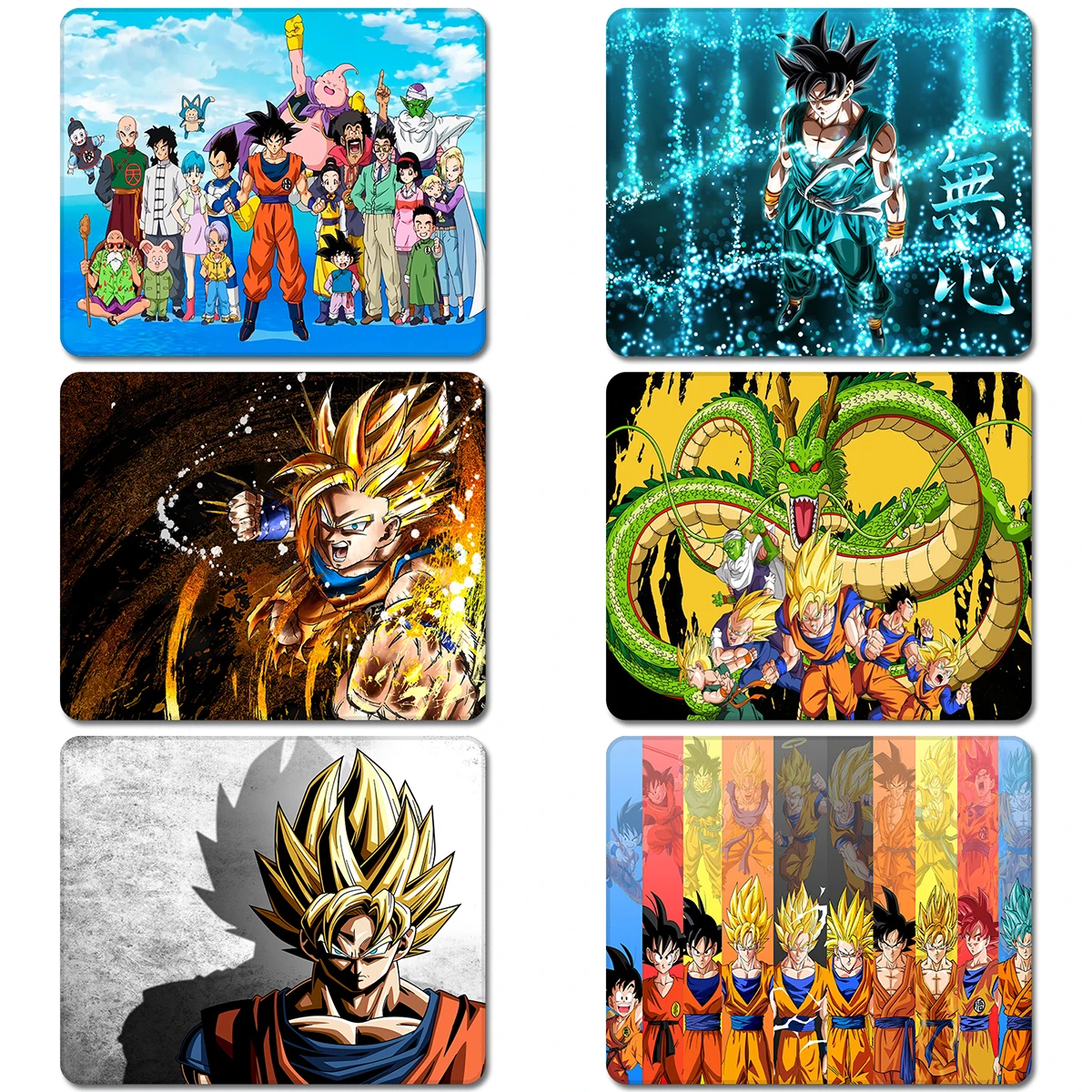 Драконий жемчуг Goku Comics аниме натуральный резиновый коврик для мыши ноутбука