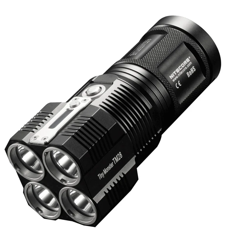 Фонарик высокой яркости NITECORE TM28 4 * CREE XHP35 HI макс. 655 лм расстояние луча 18650 М + 4*3100