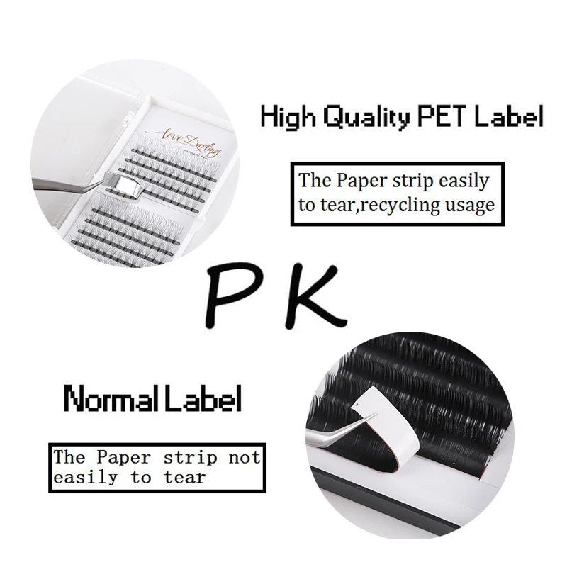 10 шт./лот накладные ресницы термоскрепленные готовые объемные для русского