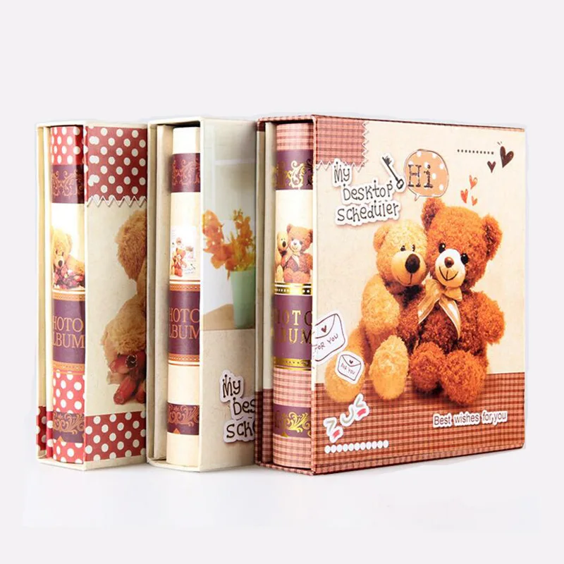 

6 Inch Classical Photo Album Scrapbook 40 Sheets Interleaf Type Cartoon Teddy Bear Photo Album Children Gift Free Shipping