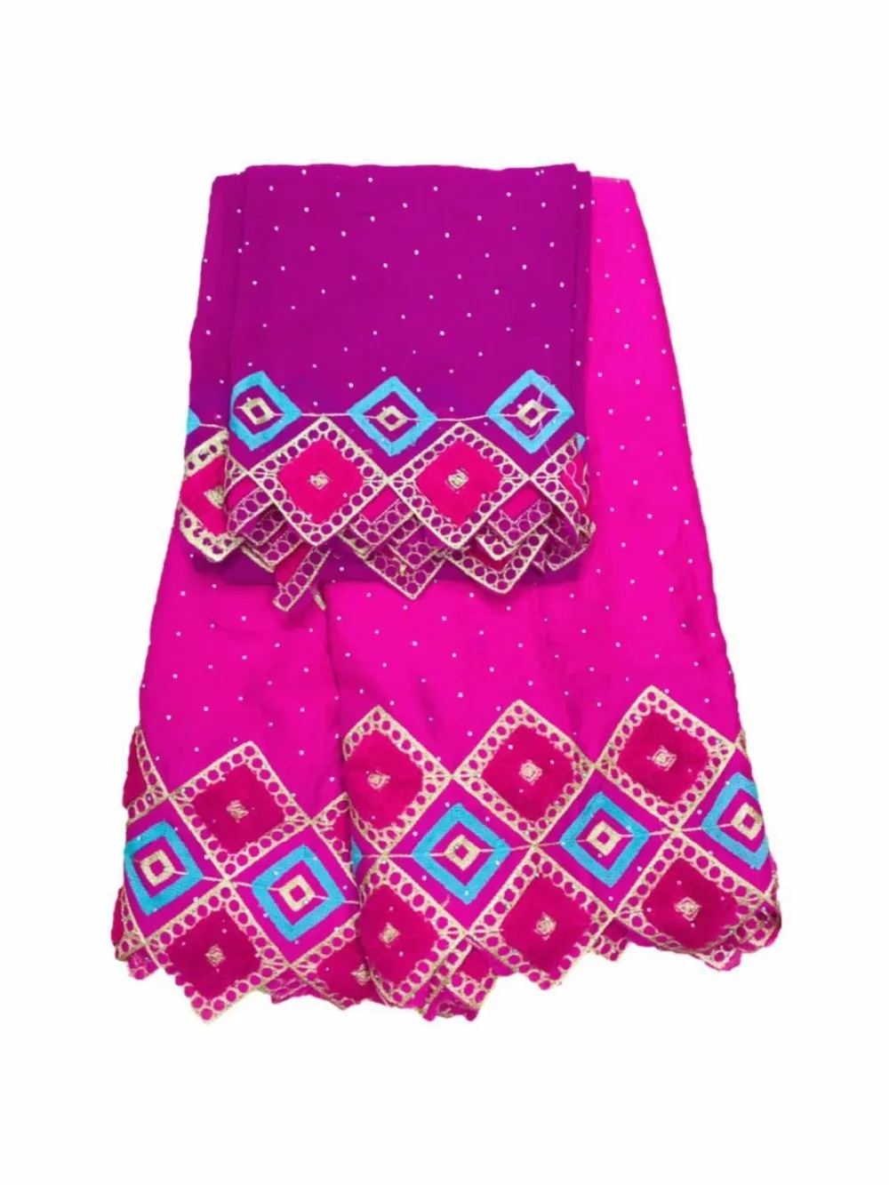 Африканский кружевной ткани 5 двор фиолетовый красный материал для шитья