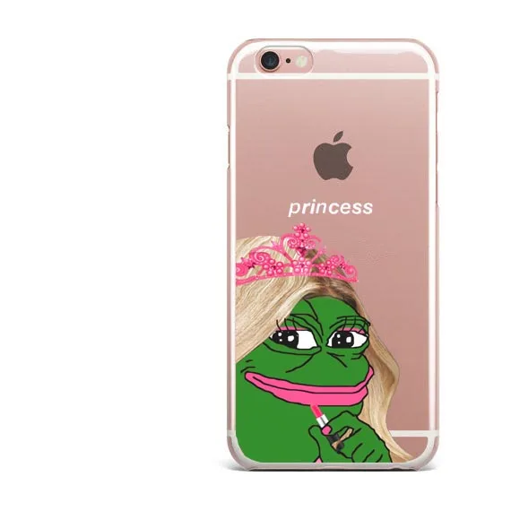 LOVINA Чехлы принцесс для iPhone 7 Plus 5S SE 6 6s чехол телефона Pepe лягушка четкость мягкая TPU