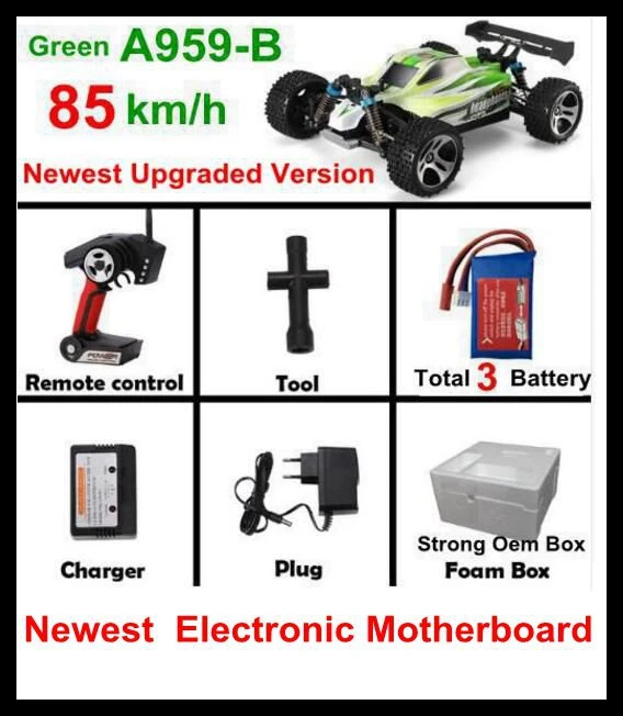 85kmh greenA959 3b Настоятельно рекомендуем Wltoys A959 A959-B 2,4G 4CH дистанционного Управление Радиоуправляемый гоночный высокого Скорость автомобиль грузовик против 9115 9136 9125 9126 RC автомобиль - Цвет: 85kmh greenA959 3b