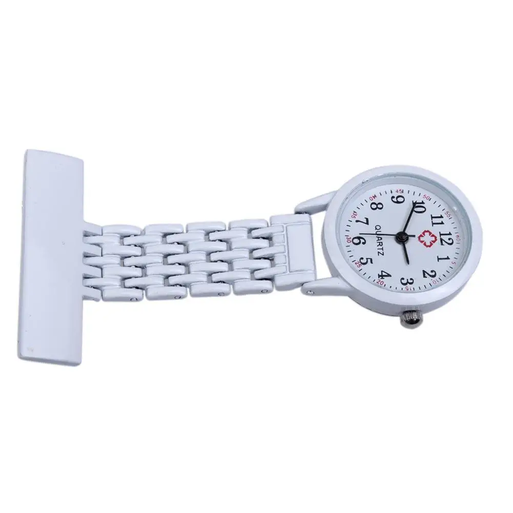 Клип-на Fob кварцевые Висячие Броши круглые медсестры Pin часы Роскошные мужские и