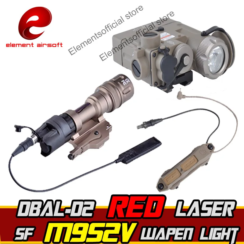 Золотой Element M952V охотничий фонарик ИК лазерный светодиодный фонарь DBAL-D2 ИК лазерный двойной переключатель управления тактическое оружие - Цвет: Золотой
