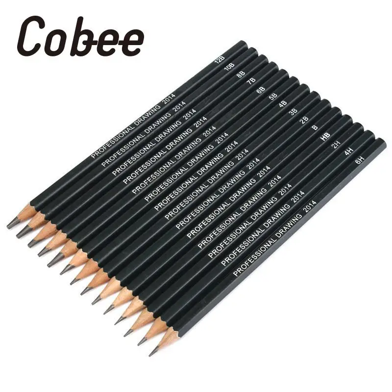 Cobee 14 шт. искусственный набор карандашей с древесным углем для рисования школьный