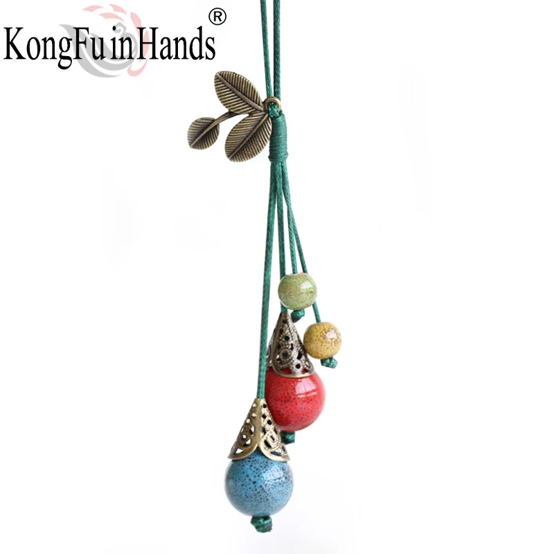 Винтажное длинное ожерелье с подвеской в виде листьев для женщин женское